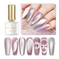 Born Pretty, Топ для гель-лака 49772 Silver Snowlight Magnetic Gel, 6 мл