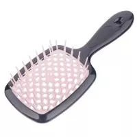Щетка для волос SuperBrush Plus Patent Black, 11 рядов 205х85мм (03 Черно-розовая)