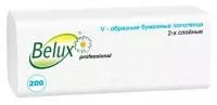 Полотенца бумажные Belux белые двухслойные V-сложения 200 л, 200 лист.