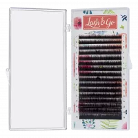 Омбре ресницы Lash&Go (Лэш гоу) микс Коричневый 16 линий
