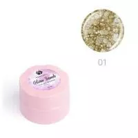 Гель для дизайна ногтей ADRICOCO Glow Bomb №01 Золотой песок (6 мл.)