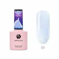 Закрепитель хамелеон для гель-лака  Frosty Top №01 со светоотражающими частицами, ADRICOCO, 8 мл