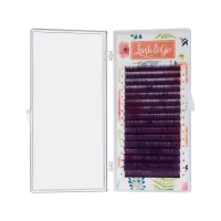 Цветные ресницы Lash&Go (Лэш енд гоу) Фиолетовый (микс) 16 линий