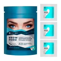 Набор саше с составом #2 BROW SCULPT для долговременной укладки бровей Innovator Cosmetics BROW PERM, (3 саше x 2мл)