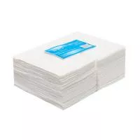 Салфетка одноразовая 30*30 спанлейс белый White line №100шт пачка