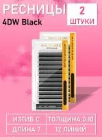 Nagaraku 4DW Black C 0.10 7 Ресницы 2 шт