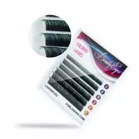 Ресницы для наращивания двухтоновые Beauty Eyes MIX (Бьюти Айс), Black green 6 линий