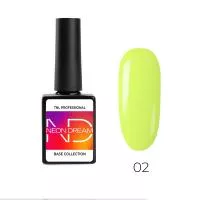 Цветная база TNL Neon dream base №02 - лимонный крем (10 мл.)