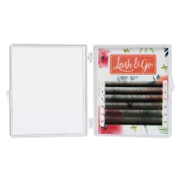 Цветные ресницы Lash&Go (Лэш енд гоу) микс Пепельный 6 линий