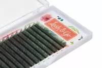 Омбре ресницы Lash&Go (Лэш гоу) (микс) Зеленый, 6 линий
