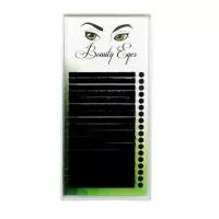 Черные ресницы Beauty Eyes (Бьюти Айс), отдельные длины, 18 лент, изгиб M