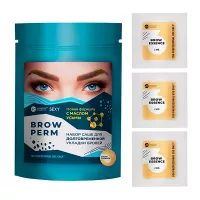 Набор саше с составом #3 BROW ESSENCE для долговременной укладки бровей Innovator Cosmetics BROW PERM, (3 саше x 2мл)