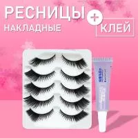 Ресницы накладные белая подложка MY5 с клеем