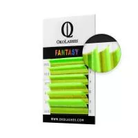 Ресницы Oko Lashes Fantasy Неон Желтый mix (6 линий)
