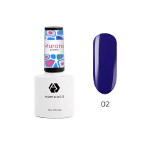 Гель-лак Murano №02 фиолетовый витражный, ADRICOCO, 8 мл