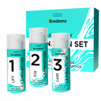 Набор составов для ламинирования BrowXenna®, тонкие и мягкие волосы, 3х5 мл
