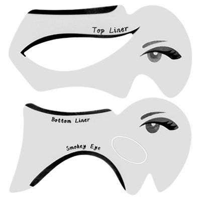 Трафареты для макияжа глаз H015-2, 2 шт. (01 Прозрачные)