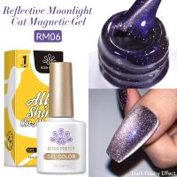 Born Pretty, Гель-лак Moonlight Reflective Cat Magnetic Gel RM06 57983-06, 10 мл