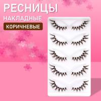 Коричневые накладные ресницы TZong 04