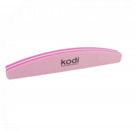 Баф для ногтей Kodi в форме Полумесяц абразивность  100/100 розовый(178/30/12)