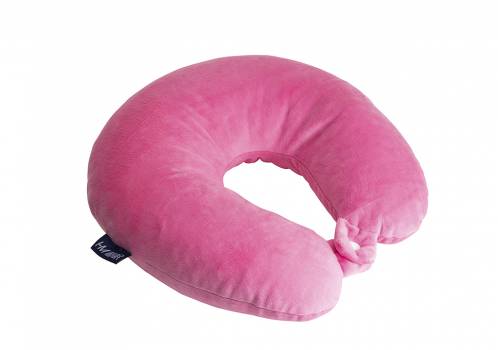 Подушка для шеи с заклепкой (ярко-розовая)